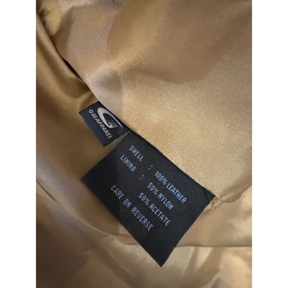 Reaction Kenneth Coal G.III Apparel Womens Tan Leather Coat Size L - Picture 4 of 11